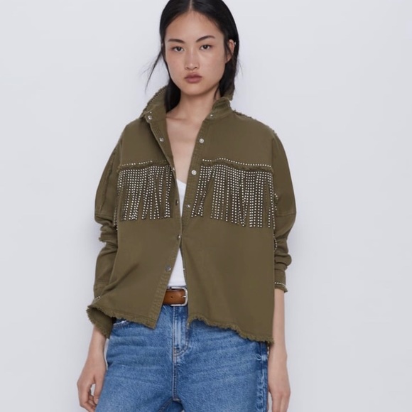 zara fringe jacket